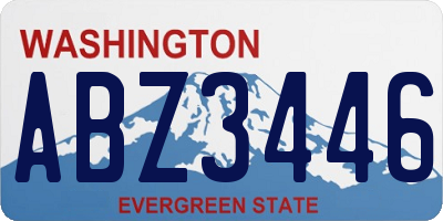 WA license plate ABZ3446
