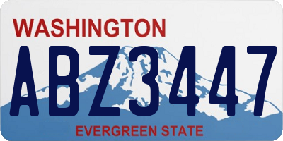 WA license plate ABZ3447