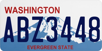 WA license plate ABZ3448