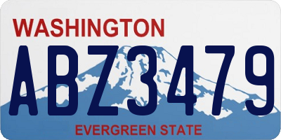 WA license plate ABZ3479
