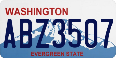 WA license plate ABZ3507