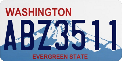 WA license plate ABZ3511