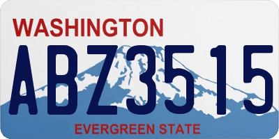 WA license plate ABZ3515