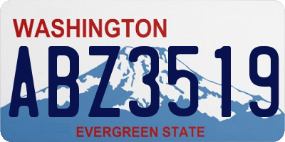 WA license plate ABZ3519
