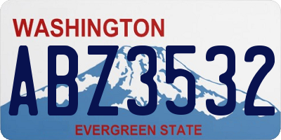 WA license plate ABZ3532