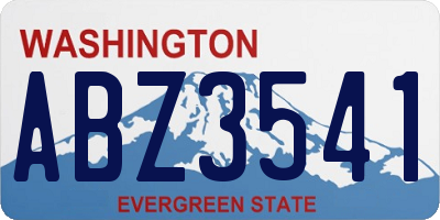 WA license plate ABZ3541