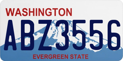WA license plate ABZ3556