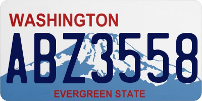 WA license plate ABZ3558