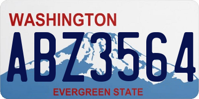 WA license plate ABZ3564
