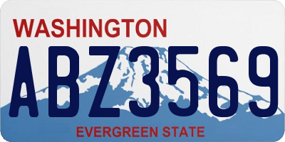 WA license plate ABZ3569