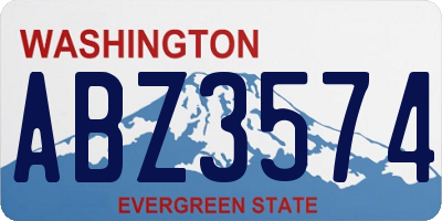WA license plate ABZ3574