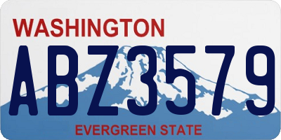 WA license plate ABZ3579