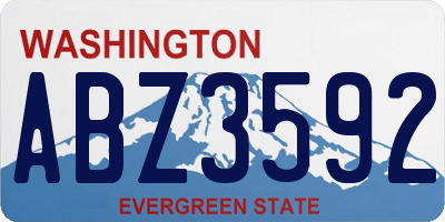 WA license plate ABZ3592