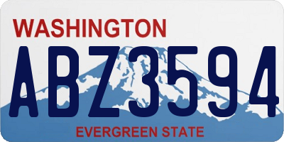 WA license plate ABZ3594