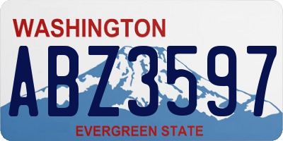 WA license plate ABZ3597
