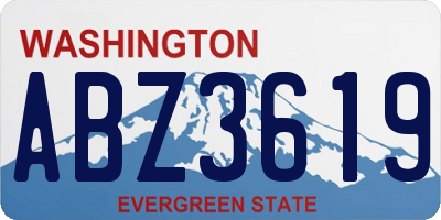 WA license plate ABZ3619