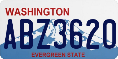 WA license plate ABZ3620