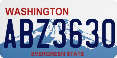 WA license plate ABZ3630