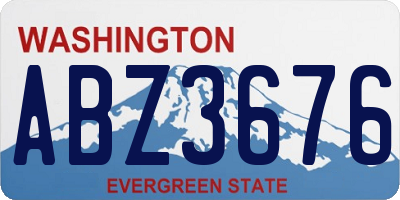 WA license plate ABZ3676