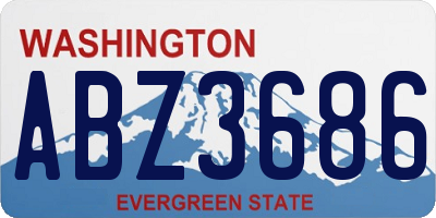 WA license plate ABZ3686
