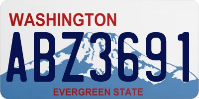 WA license plate ABZ3691