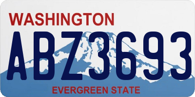 WA license plate ABZ3693