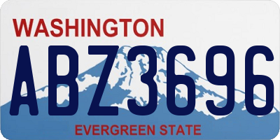 WA license plate ABZ3696