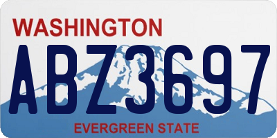 WA license plate ABZ3697