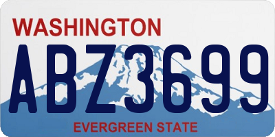 WA license plate ABZ3699