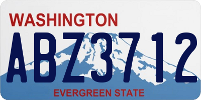 WA license plate ABZ3712