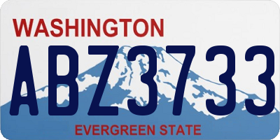 WA license plate ABZ3733