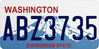 WA license plate ABZ3735