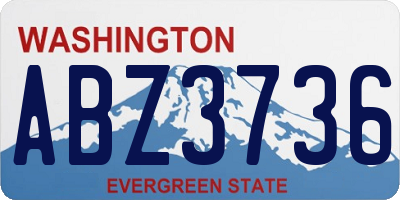 WA license plate ABZ3736