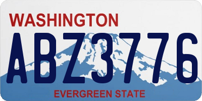 WA license plate ABZ3776