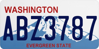 WA license plate ABZ3787