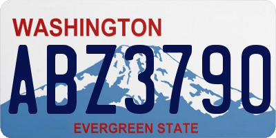 WA license plate ABZ3790