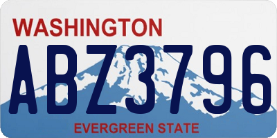 WA license plate ABZ3796