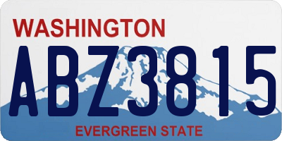 WA license plate ABZ3815