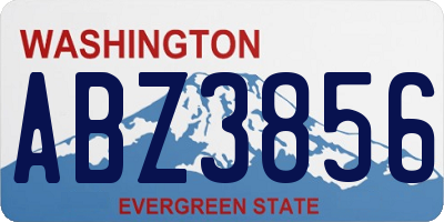 WA license plate ABZ3856