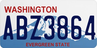 WA license plate ABZ3864