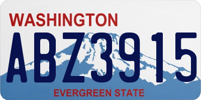 WA license plate ABZ3915
