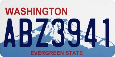 WA license plate ABZ3941