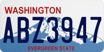 WA license plate ABZ3947