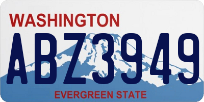 WA license plate ABZ3949
