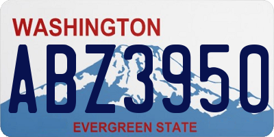 WA license plate ABZ3950