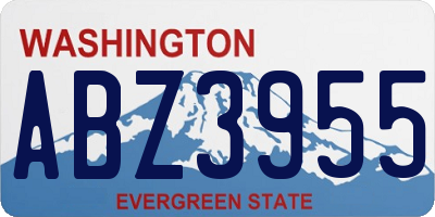 WA license plate ABZ3955