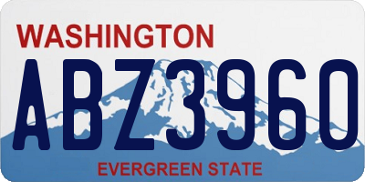 WA license plate ABZ3960