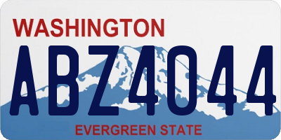 WA license plate ABZ4044