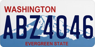 WA license plate ABZ4046