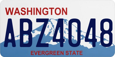 WA license plate ABZ4048